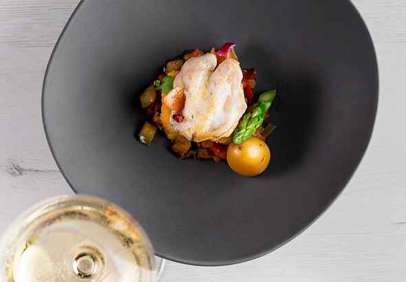 RANERO CLUB-STYLE COD CHEEKS 2.0 WITH PIL PIL CROQUETTE AND RATATOUILLE